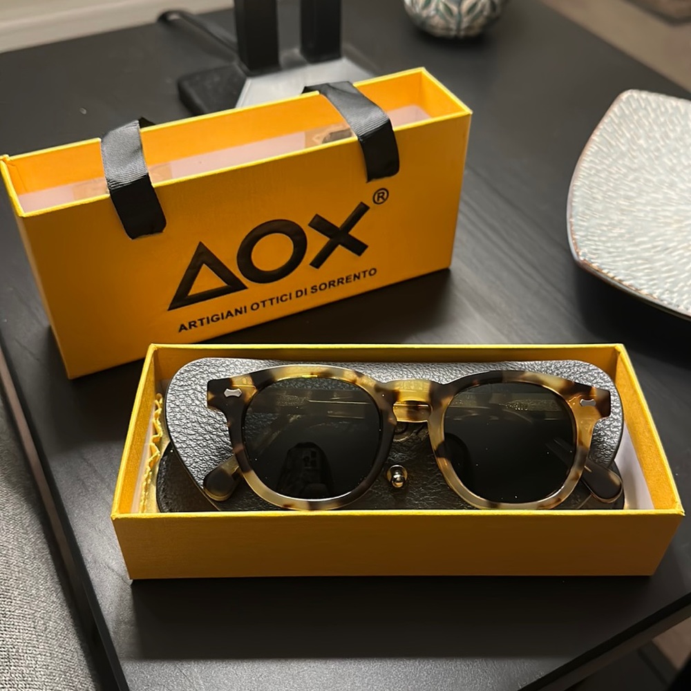 AOX Eyewear Artigiani Ottici Di Sorrento Brown Tortoise Shell Sunglasses